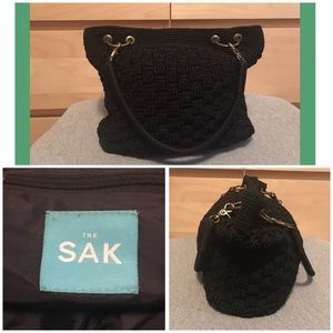 The Sak Black Crocheted Purse